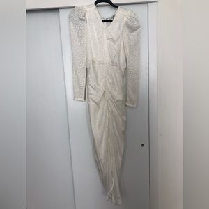 Ronny Kobo white midi dress